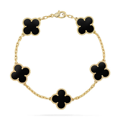 VCA CLOVER 5 MOTIF ONYXS BRACELET COLLECTION
