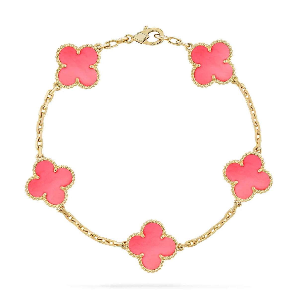 VCA CLOVER 5 MOTIFS PINK MOP BRACELET COLLECTION