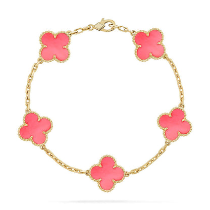VCA CLOVER 5 MOTIFS PINK MOP BRACELET COLLECTION