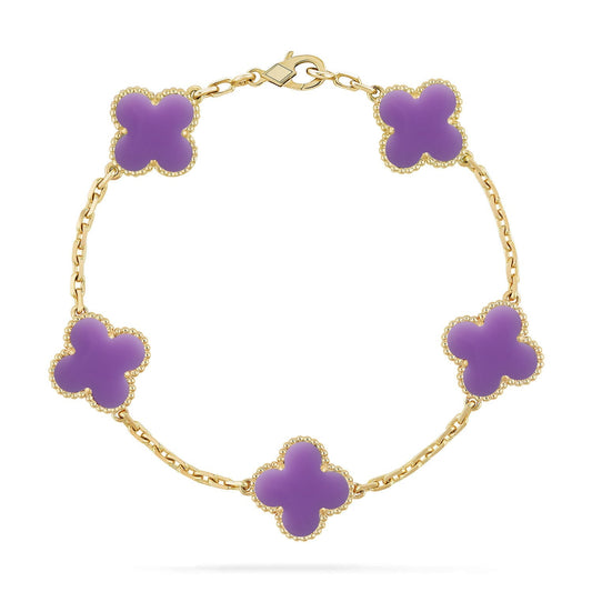 VCA CLOVER 5 MOTIF LIGHT PURPLE BRACELET COLLECTION