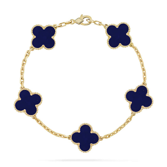 VCA CLOVER 5 MOTIF LAPIS LAZULI BRACELET COLLECTION