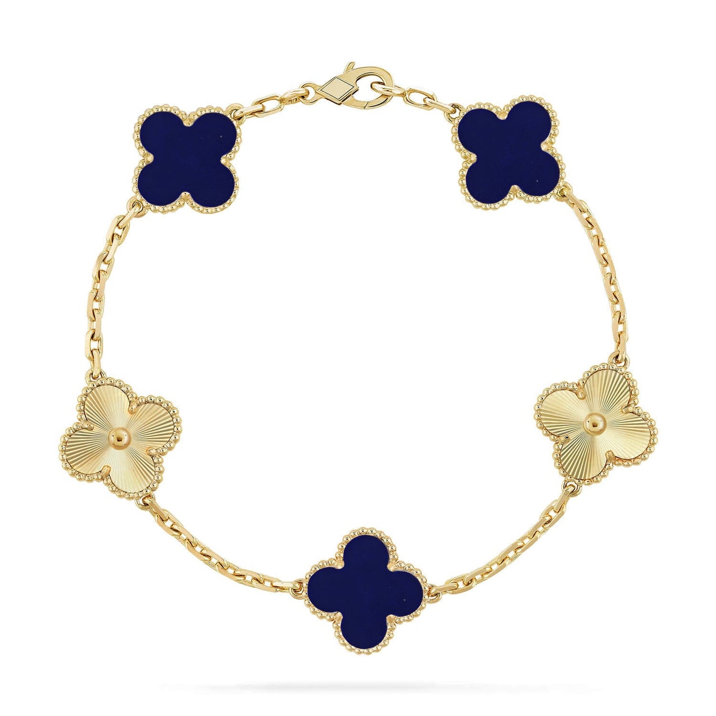VCA CLOVER 5 MOTIF LAPIS LAZULI BRACELET COLLECTION