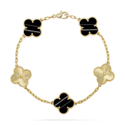 VCA CLOVER 5 MOTIF PULSAR STONE BRACELET COLLECTION