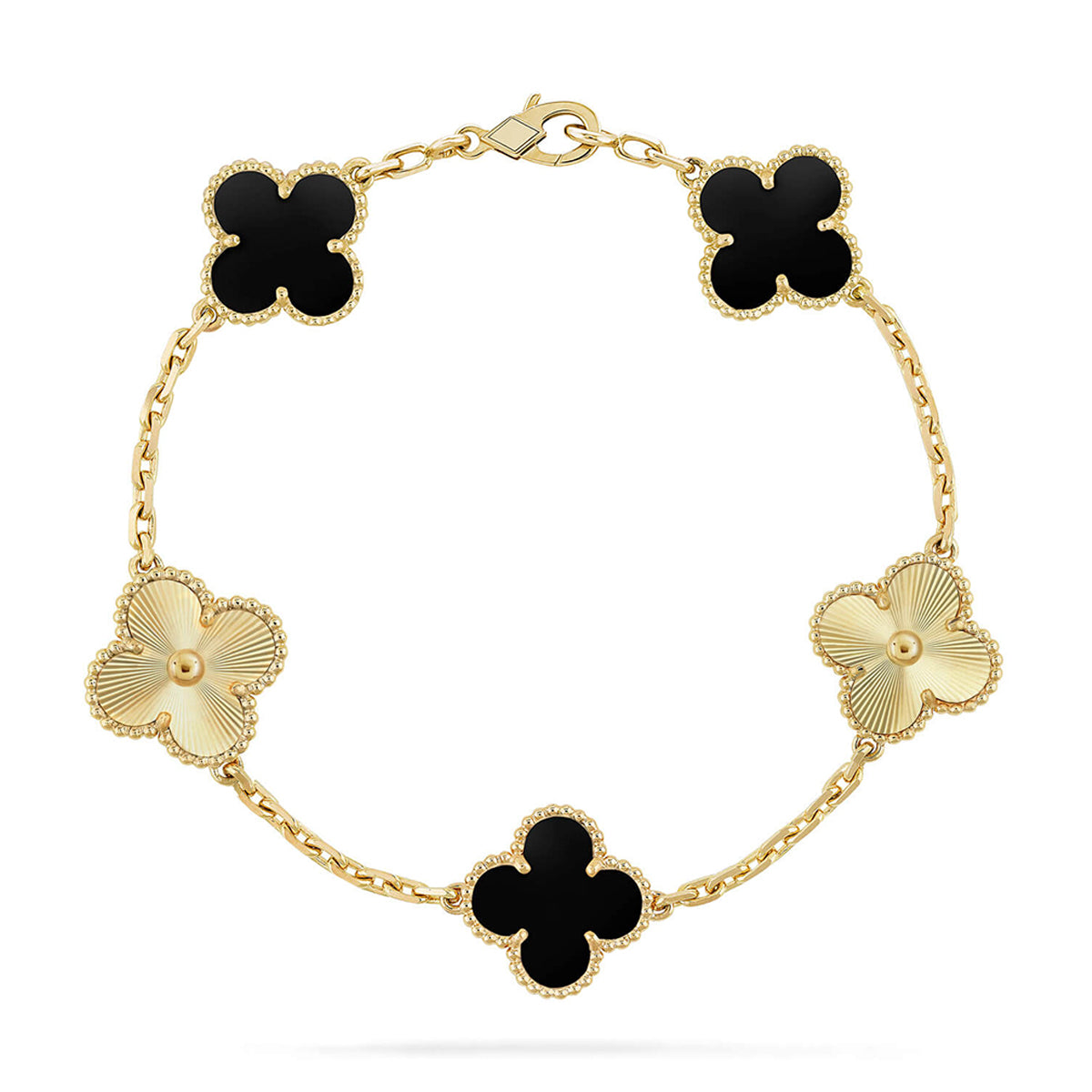 VCA CLOVER 5 MOTIF ONYXS BRACELET COLLECTION