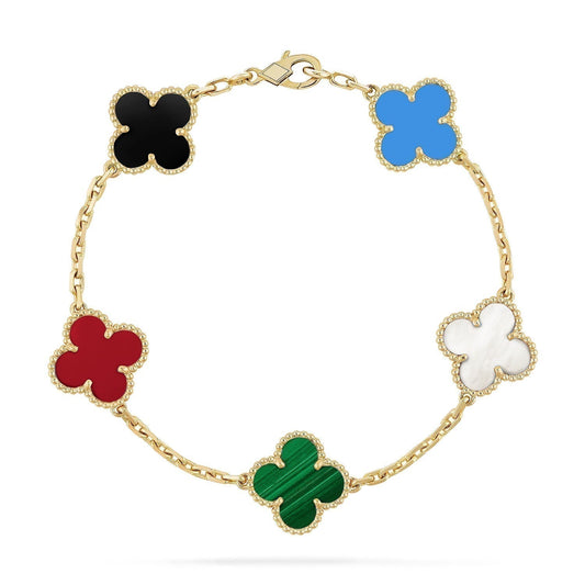 VCA CLOVER 5 MOTIFS MULTICOLOR BRACELET