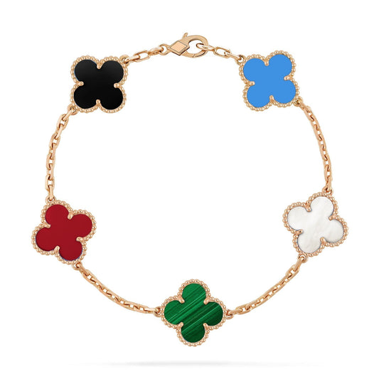 VCA CLOVER 5 MOTIFS MULTICOLOR BRACELET