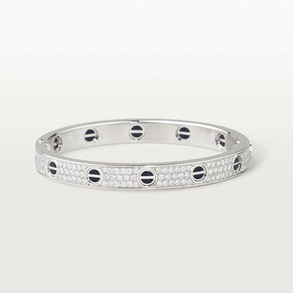 CARTIER LOVE BRACELET 6.1MM DIAMOND-PAVED CERAMIC