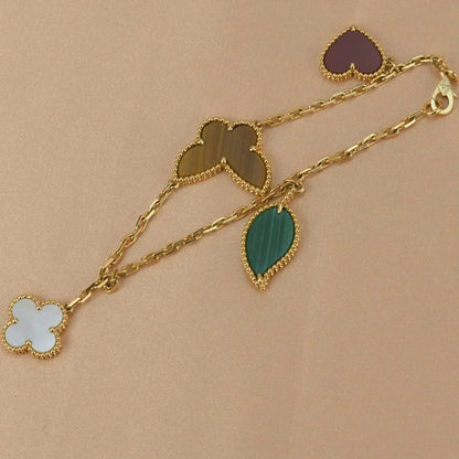 VCA LUCKY SPRING 5 MOTIF GOLD BRACELET