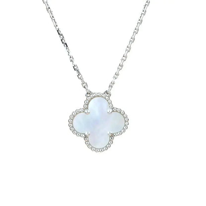VCA CLOVER 15MM WHITE MOTHER-OF-PEARL SILVER