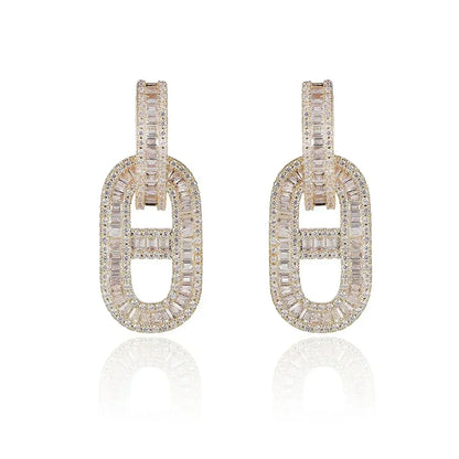 18K Diamonds Hermes Earrings