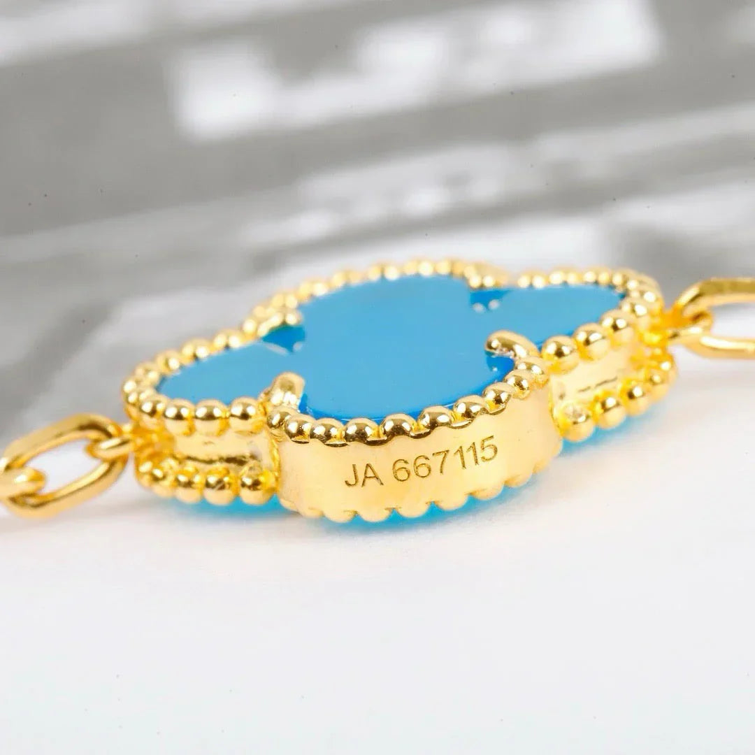 VCA CLOVER 5 MOTIF TURQUOISE BRACELET COLLECTION