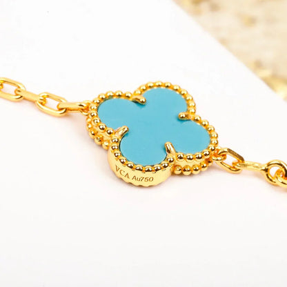 VCA CLOVER 5 MOTIF TURQUOISE BRACELET COLLECTION