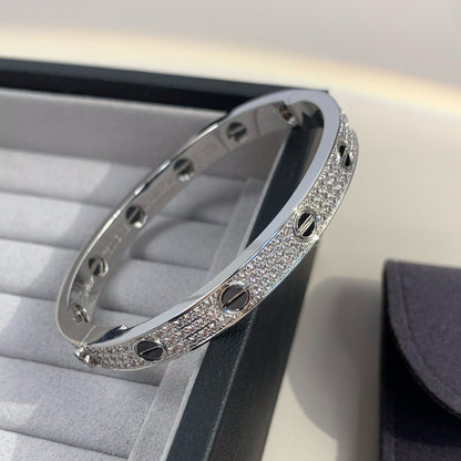 CARTIER LOVE BRACELET 6.1MM DIAMOND-PAVED CERAMIC