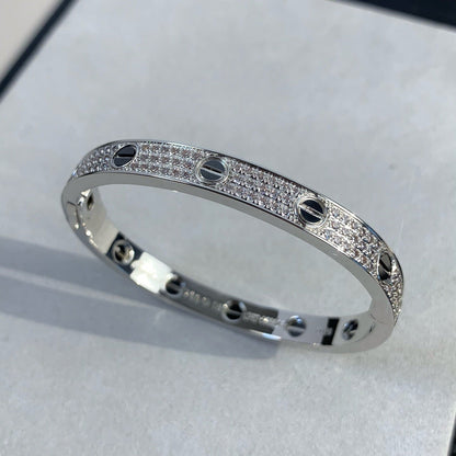 CARTIER LOVE BRACELET 6.1MM DIAMOND-PAVED CERAMIC