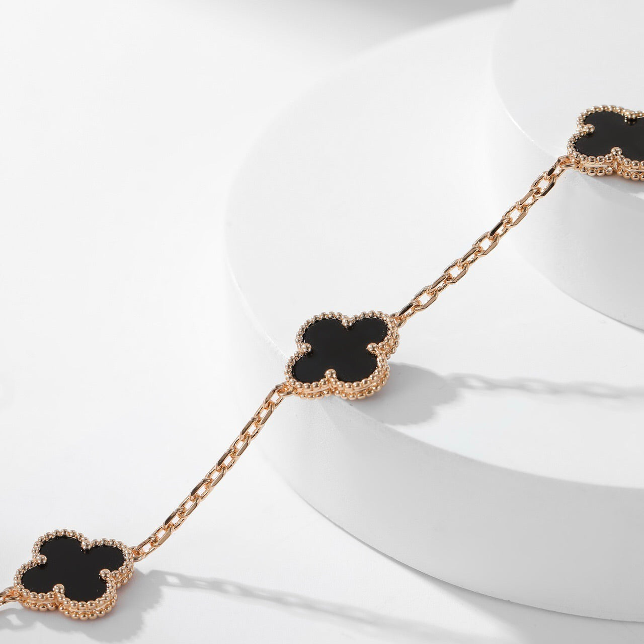 VCA CLOVER 10 MOTIFS ONYX NECKLACE