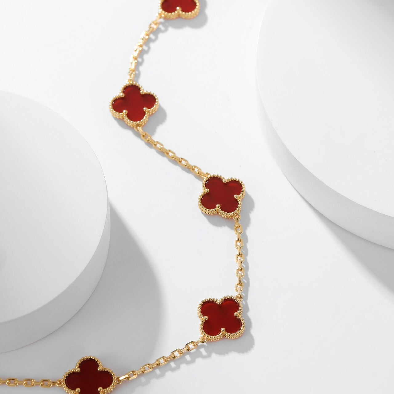 VCA CLOVER 10 MOTIFS CARNELIAN NECKLACE