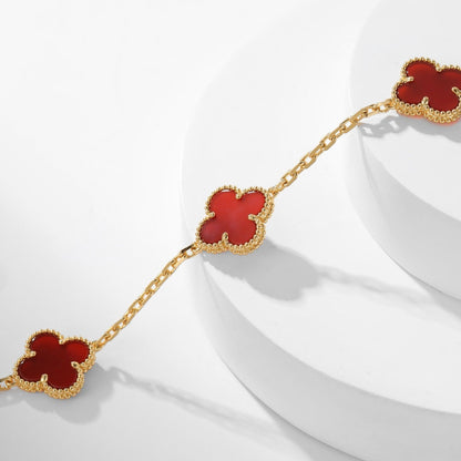 VCA CLOVER 10 MOTIFS CARNELIAN NECKLACE