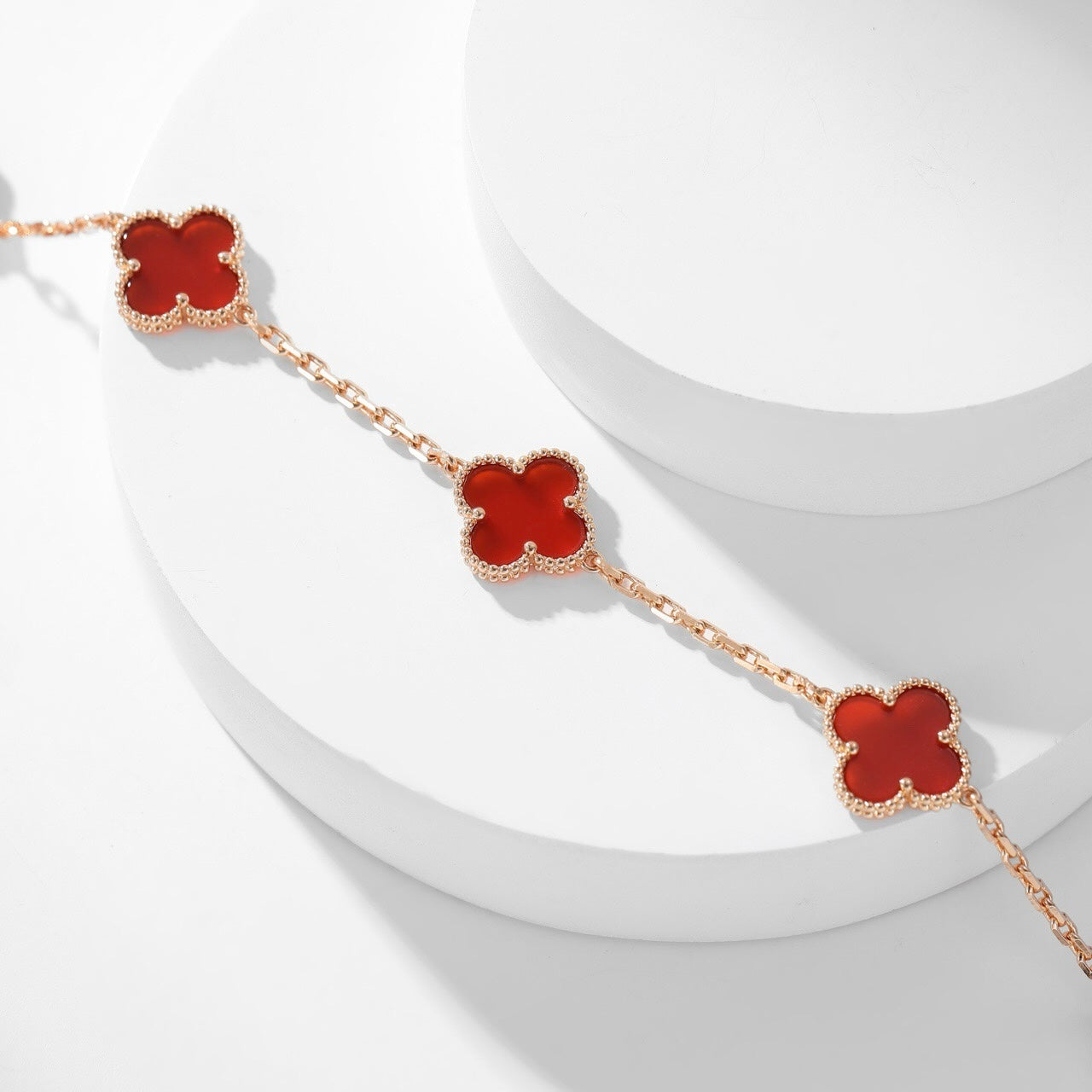 VCA CLOVER 10 MOTIFS CARNELIAN NECKLACE