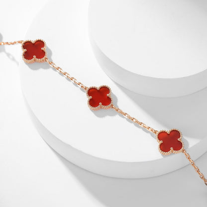 VCA CLOVER 10 MOTIFS CARNELIAN NECKLACE