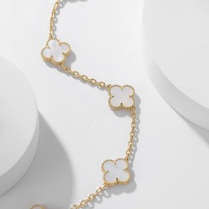 VCA CLOVER 10 MOTIFS WHITE MOTHER OF PEARL NECKLACE