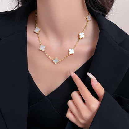 VCA CLOVER 10 MOTIFS WHITE MOTHER OF PEARL NECKLACE