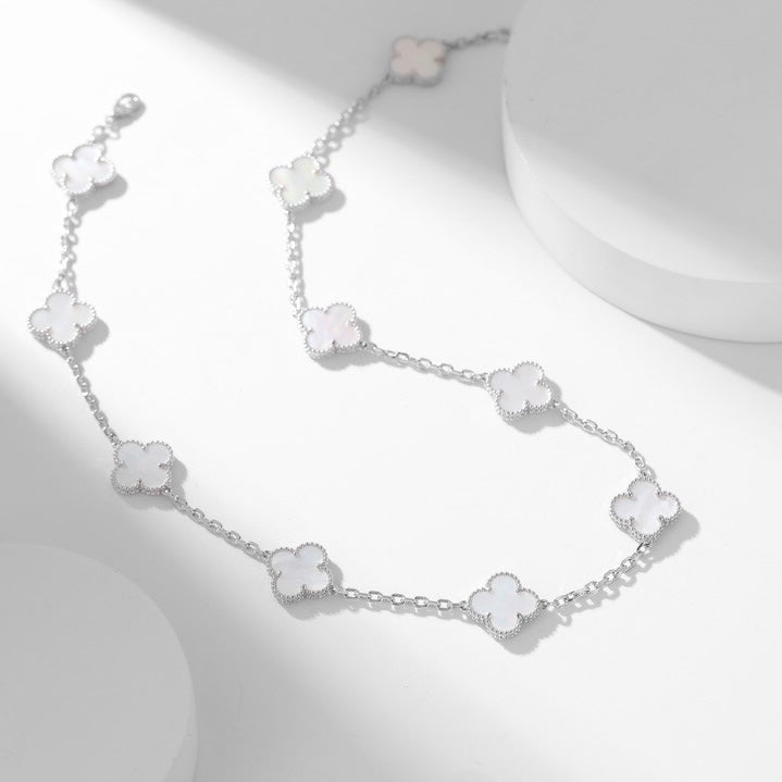 VCA CLOVER 10 MOTIFS WHITE MOTHER OF PEARL NECKLACE