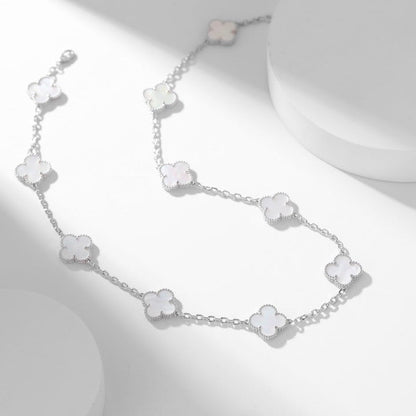 VCA CLOVER 10 MOTIFS WHITE MOTHER OF PEARL NECKLACE