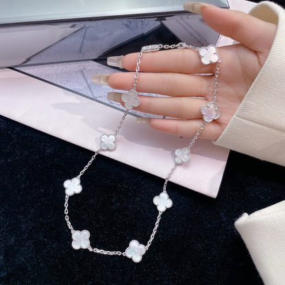 VCA CLOVER 10 MOTIFS WHITE MOTHER OF PEARL NECKLACE