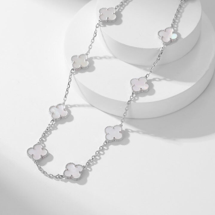 VCA CLOVER 10 MOTIFS WHITE MOTHER OF PEARL NECKLACE