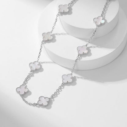 VCA CLOVER 10 MOTIFS WHITE MOTHER OF PEARL NECKLACE
