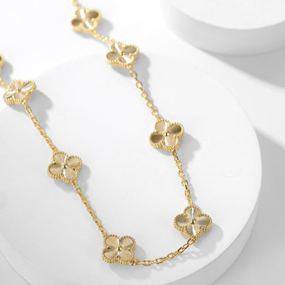 VCA CLOVER 10 MOTIFS LASER NECKLACE