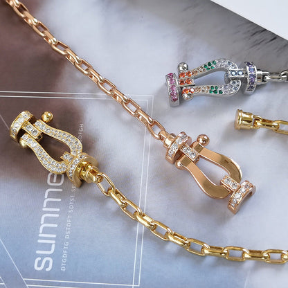 FRED FORCE LARGE HORSESHOE CLASP METAL BRACELET