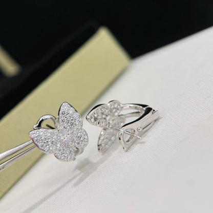 VCA BUTTERFLY ALL DIAMOND EARRINGS