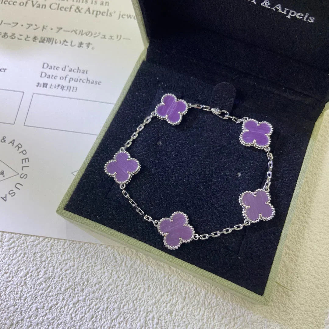 VCA CLOVER 5 MOTIF VIOLET BRACELET COLLECTION