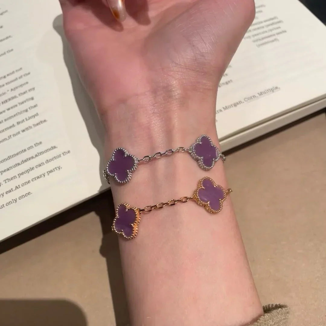 VCA CLOVER 5 MOTIF VIOLET BRACELET COLLECTION