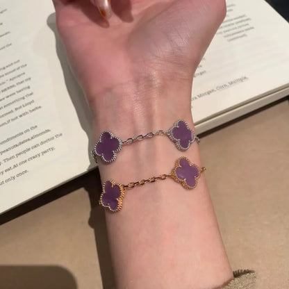 VCA CLOVER 5 MOTIF VIOLET BRACELET COLLECTION