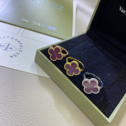 VCA CLOVER PURPLE VIOLET RING