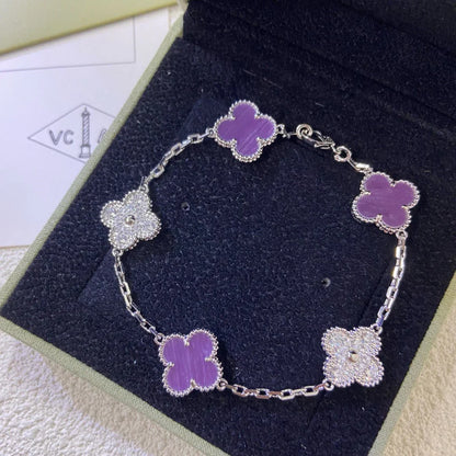 VCA CLOVER 5 MOTIF VIOLET BRACELET COLLECTION