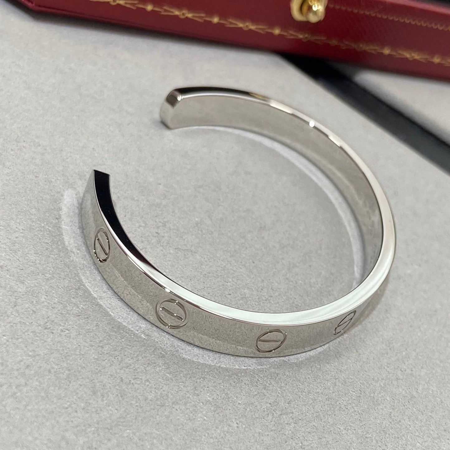 CARTIER LOVE BRACELET 6.1MM 1 DIAMOND OPEN CUFF