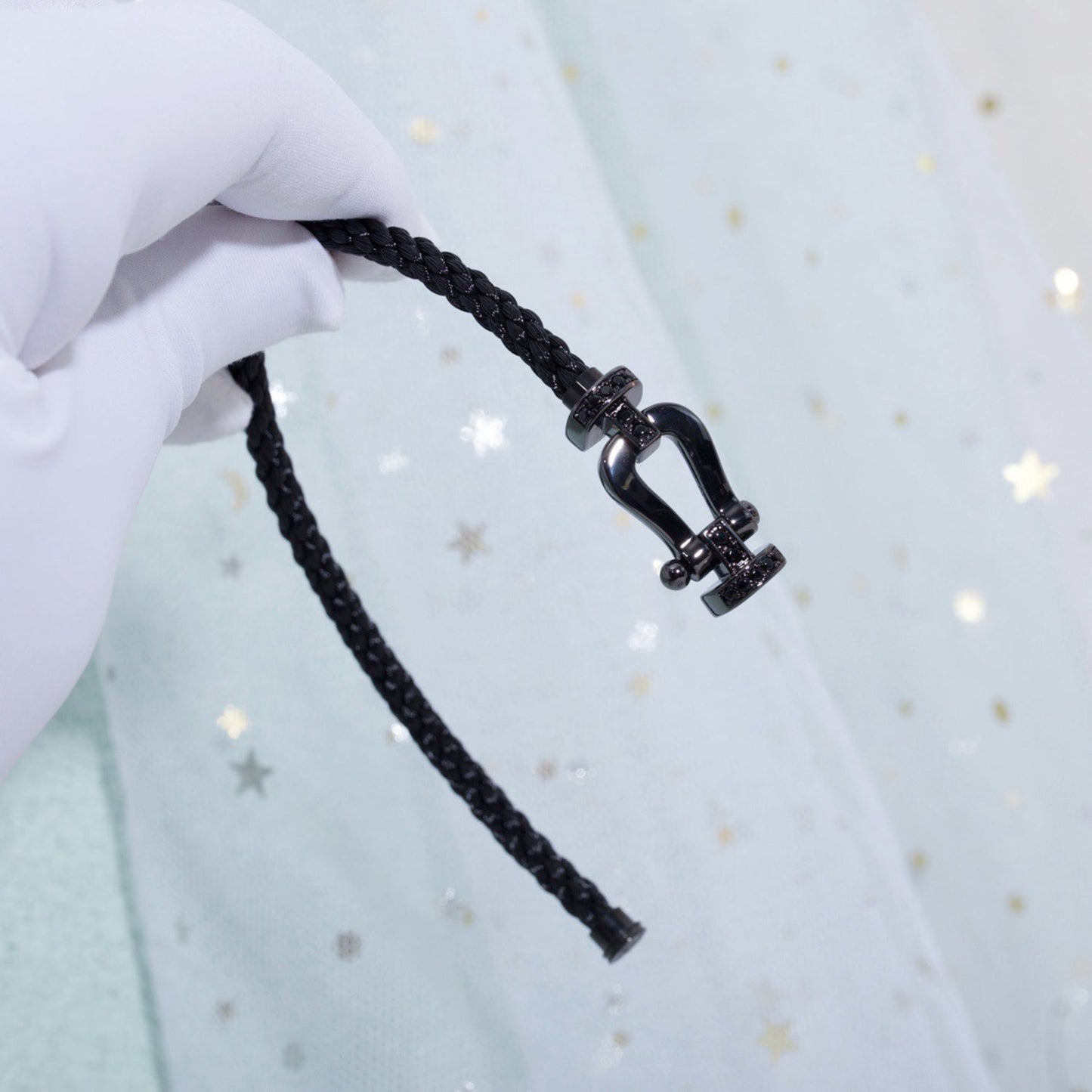 FRED FORCE LARGE SERIES HORSESHOE BLACK SAMURAI BRACELET