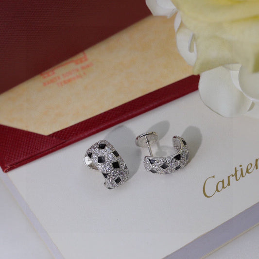 CARTIER PANTHERE EARRINGS DIAMONDS