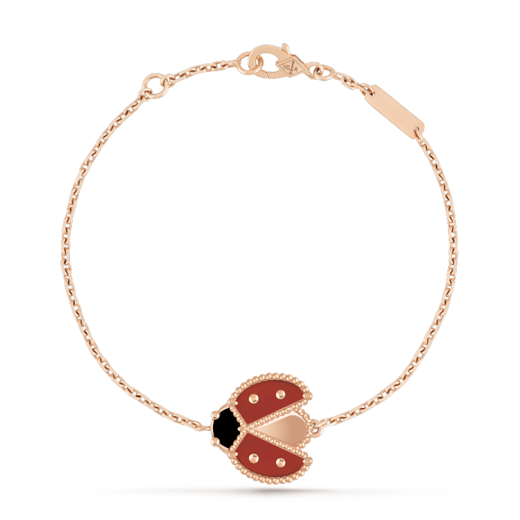 VCA LUCKY SPRING 1 MOTIF PINK GOLD BRACELET