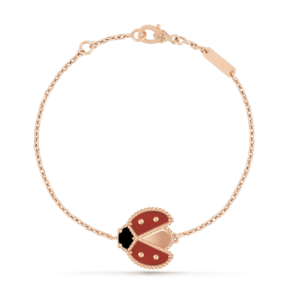 VCA LUCKY SPRING 1 MOTIF PINK GOLD BRACELET