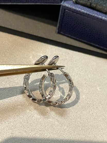 CHAUMET Hollow Design Four-Leaf Clover Flower Shape Earrings