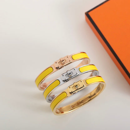 HERMES HM KELLY YELLOW BRACELET
