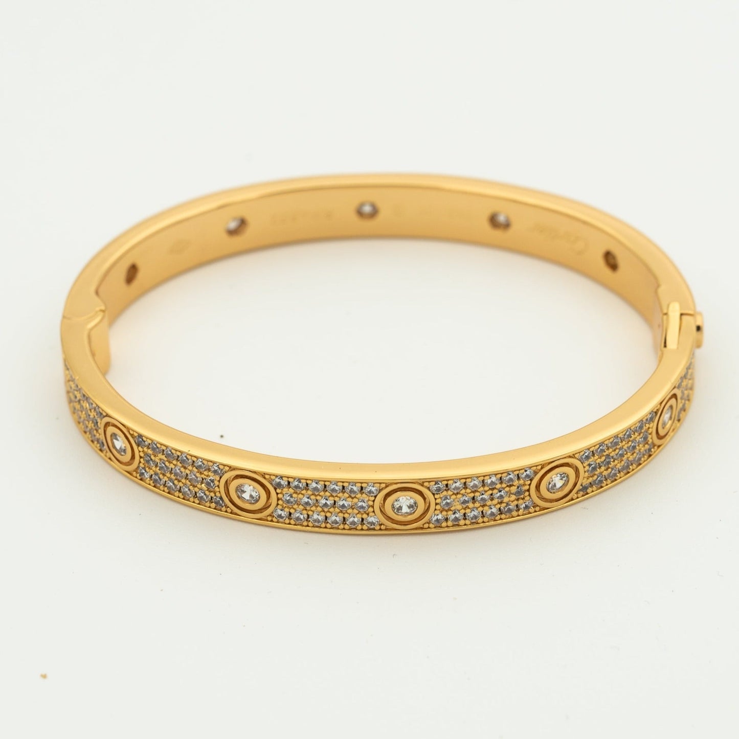 CARTIER LOVE BRACELET 6.1MM DIAMOND-PAVED 10 BIG DIAMONDS