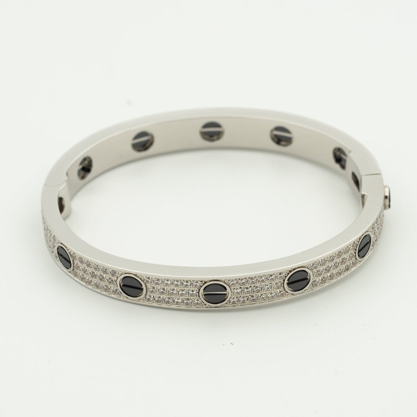 CARTIER LOVE BRACELET 6.1MM DIAMOND-PAVED CERAMIC