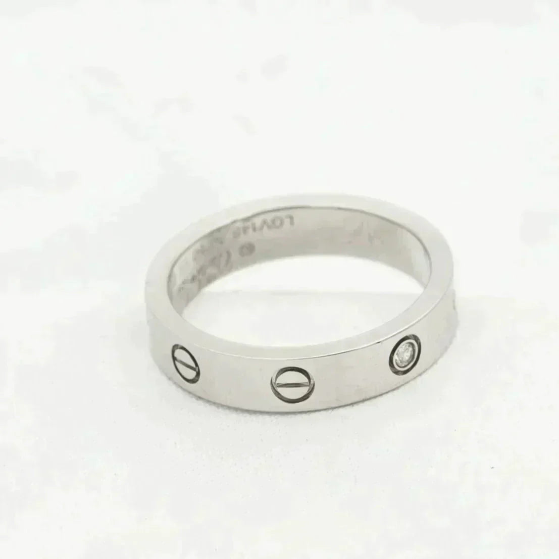 CARTIER LOVE RING 4MM 1 DIAMOND SILVER