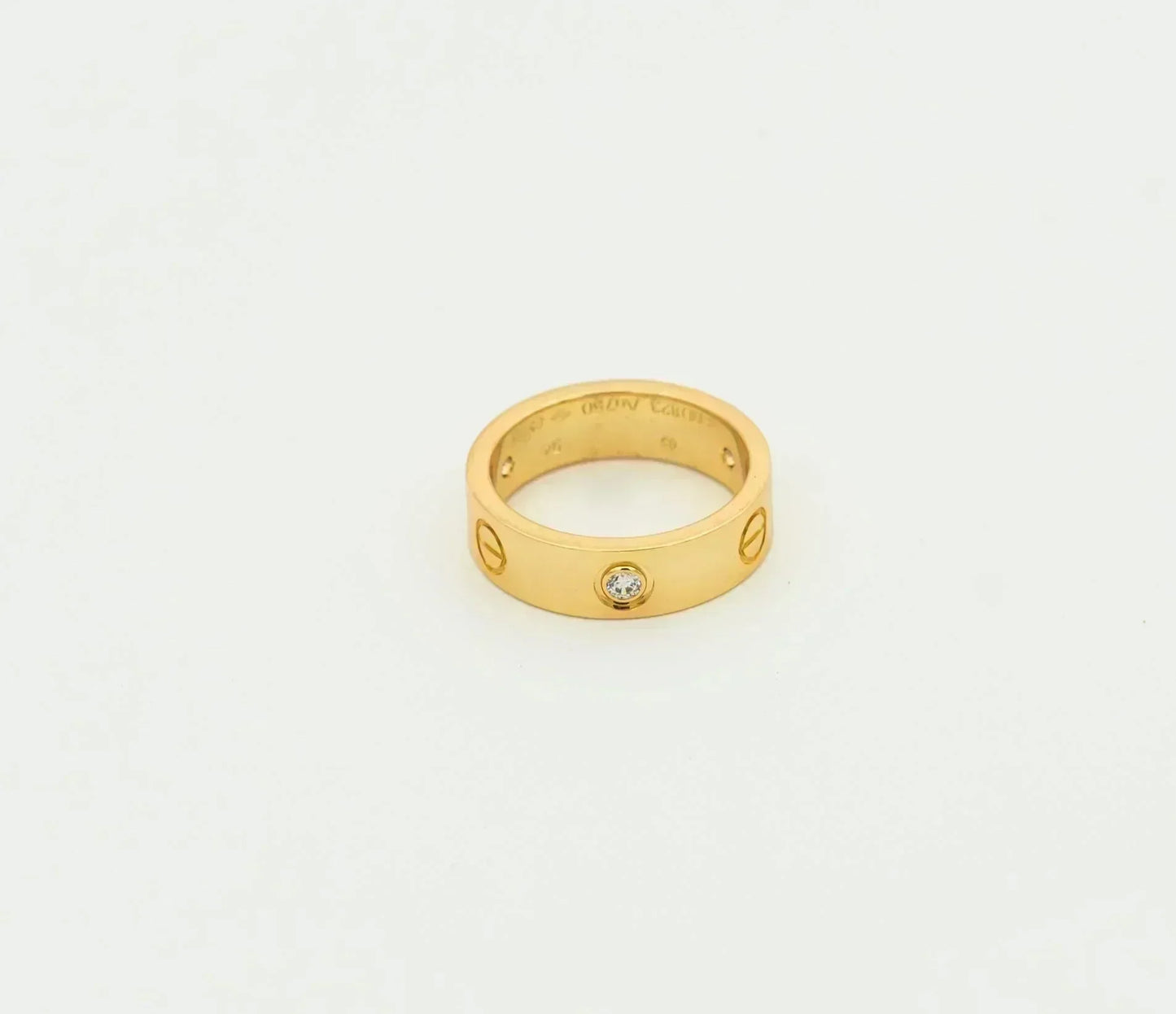 CARTIER LOVE RING 5.5MM 3 DIAMONDS GOLD