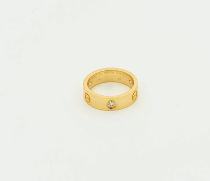 CARTIER LOVE RING 5.5MM 3 DIAMONDS GOLD